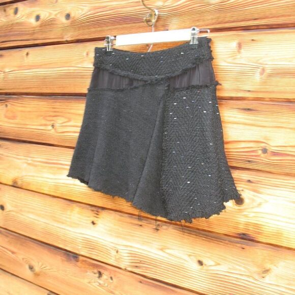 NWT Zara Tweed Sequin A Line Mini Skirt - Picture 5 of 10